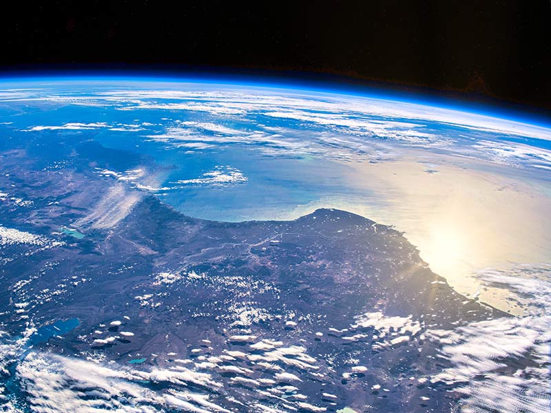 En bild på jorden från rymden