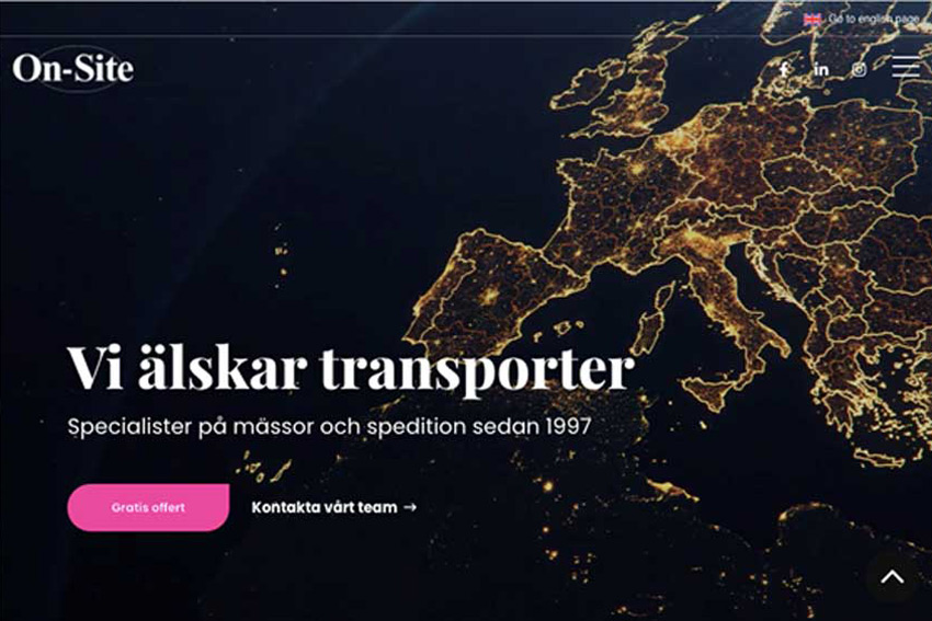 Bild på Onsites hemsida