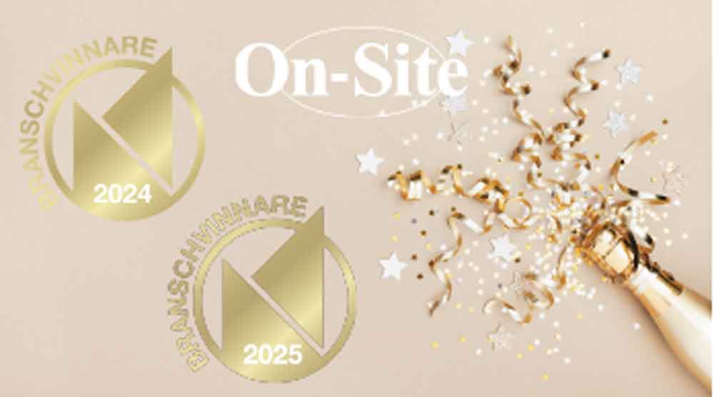 On-Site branschvinnare 2024 och 2025